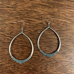 Turquoise Dotted Teardrop Earrings